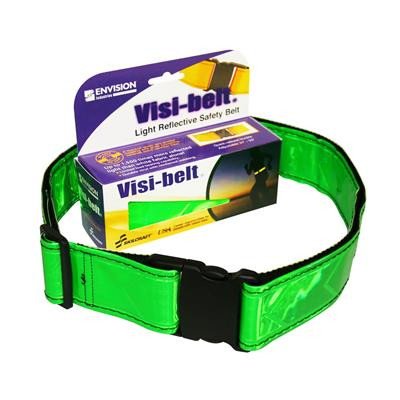 Reflective Safety Belt, Vinyl, Adjustable 31" To 55", Fluorescent Green - 24/PK view 2