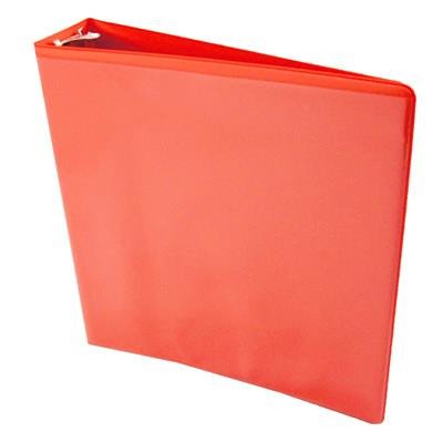 3-Ring Binder With Clear Overlay, 2", Red - Each view 2