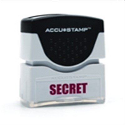 Message Stamp, Pre-Inked "Secret", Red Ink - Each view 2