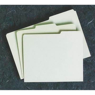 Pressboard File Guides Blank Tabs Green, Legal, 1St/3Rd Position, Recycled - 100/PK view 2