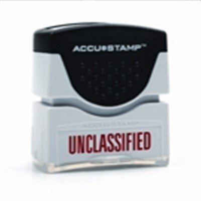 Message Stamp, Pre-Inked "Unclassified", Red Ink - Each view 2
