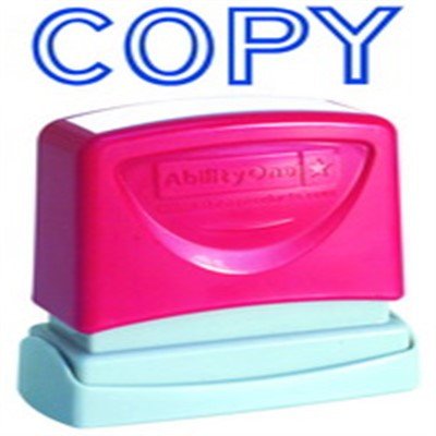 Message Stamp, Pre-Inked, "Copy", Blue Ink - Each view 2