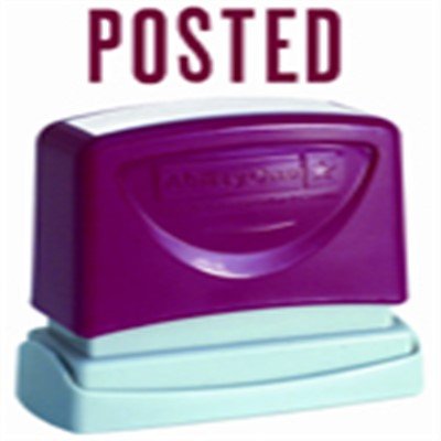 Message Stamp, Pre-Inked "Posted", Red Ink - Each view 2
