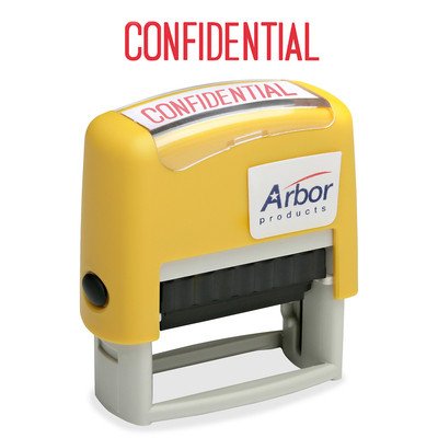 Message Stamp, Pre-Inked "Confidential", Red Ink - Each view 2