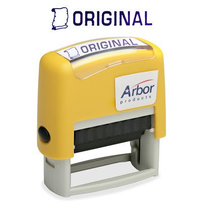 Message Stamp, Pre-Inked "Original", Blue Ink - Each view 2