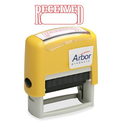 Message Stamp, Pre-Inked "Received", Red Ink - Each view 2