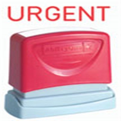 Message Stamp, Pre-Inked "Urgent", Red Ink - Each view 2